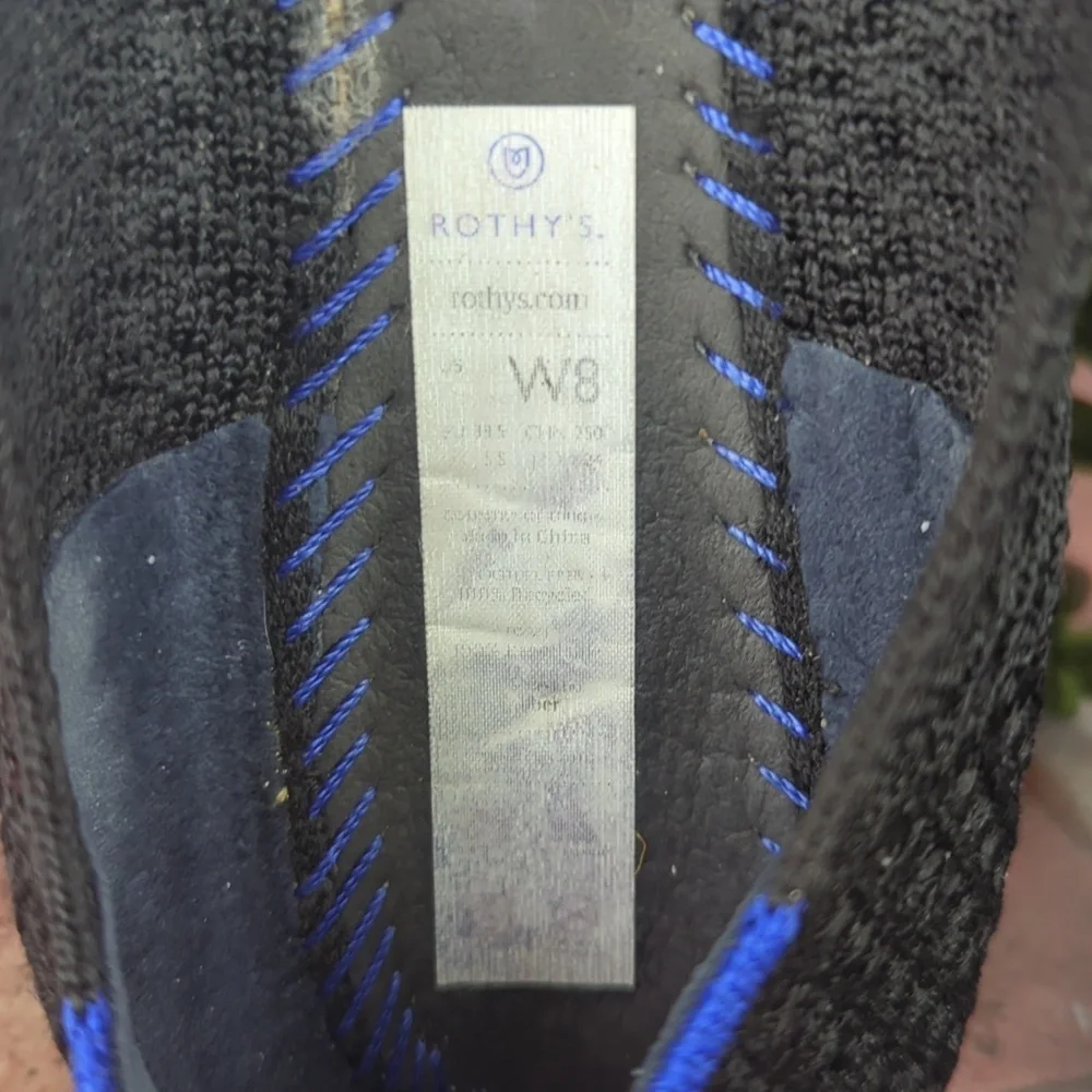 Rothy's The Point Black Ballet‎ Flats Comfort Casual Knit Sustainable Women's 8